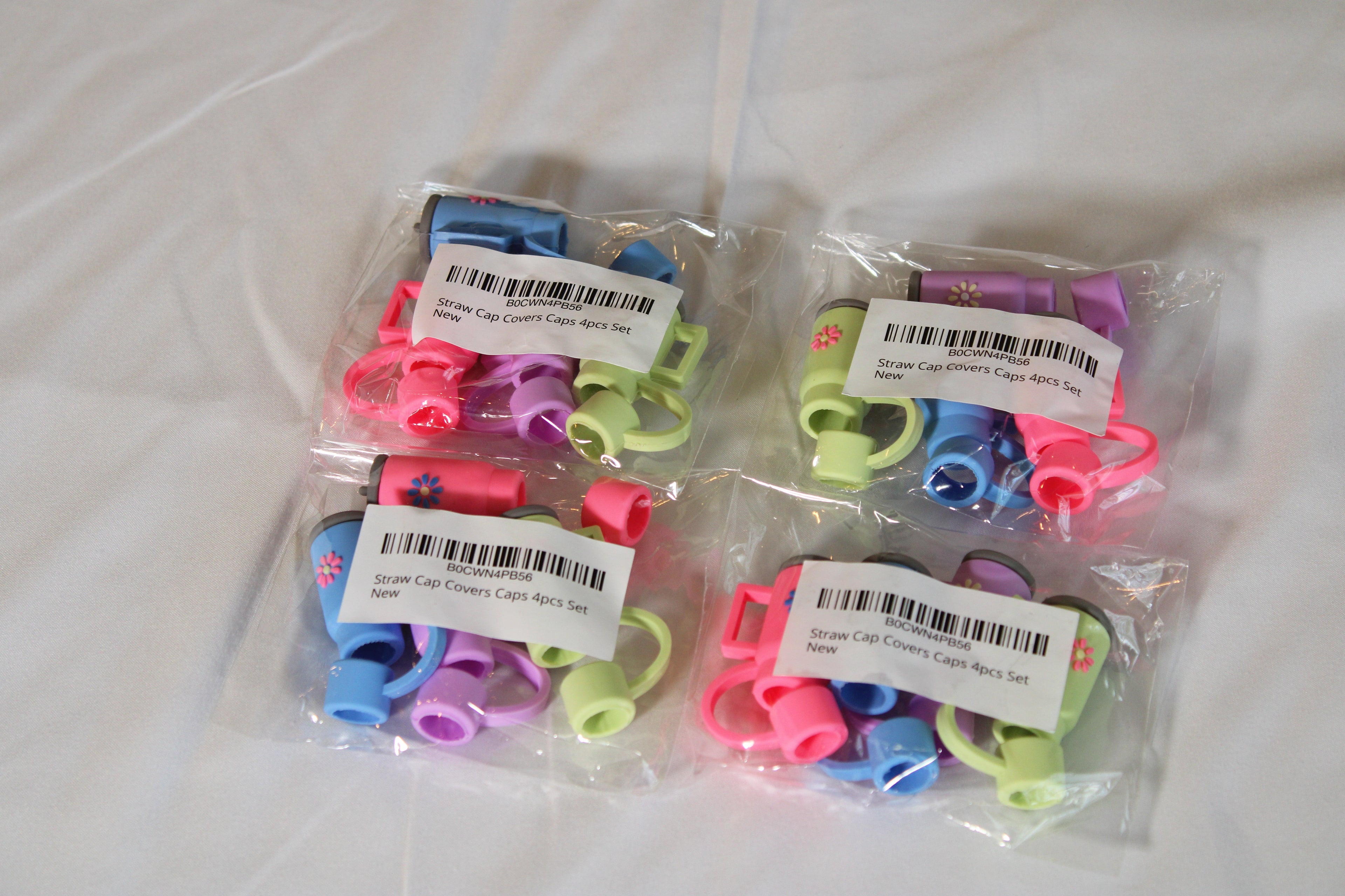 Straw Cap Covers 4pcs Set