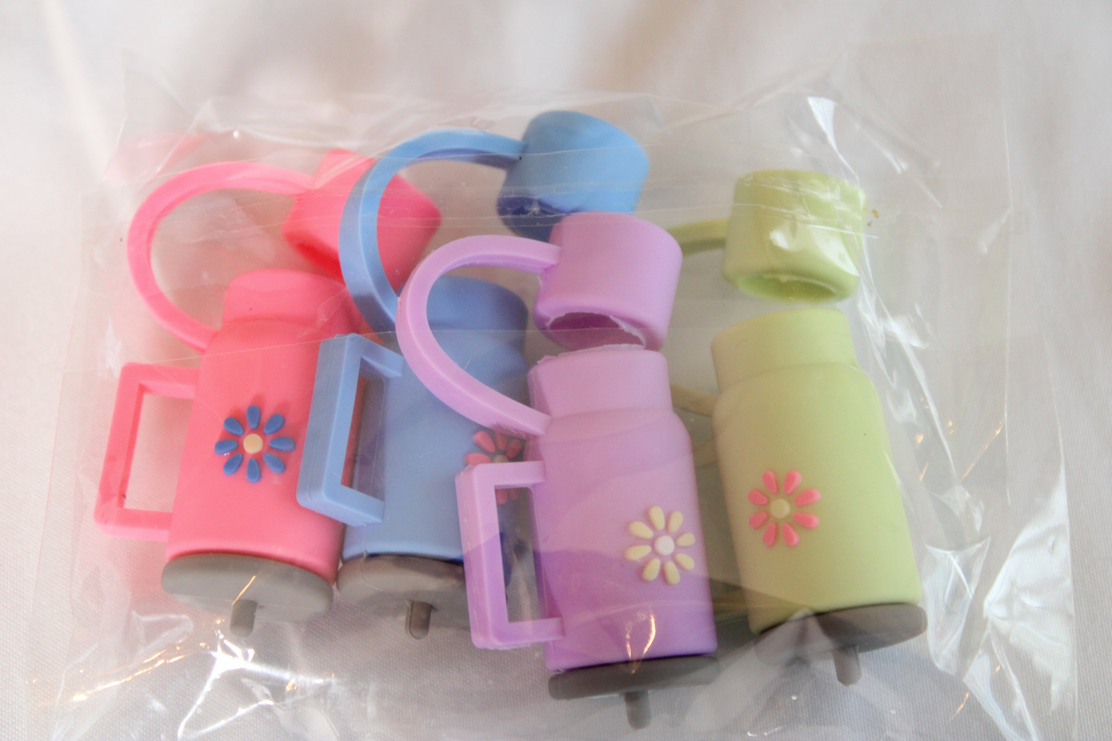 Straw Cap Covers 4pcs Set