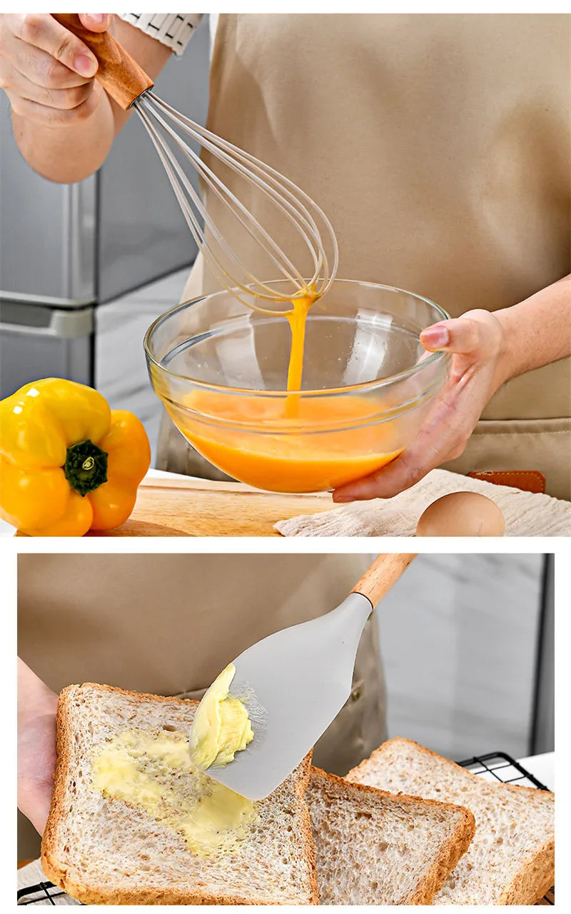 12-Piece Silicone Kitchen Utensil Set Durable, Heat-Resistant & Stylish